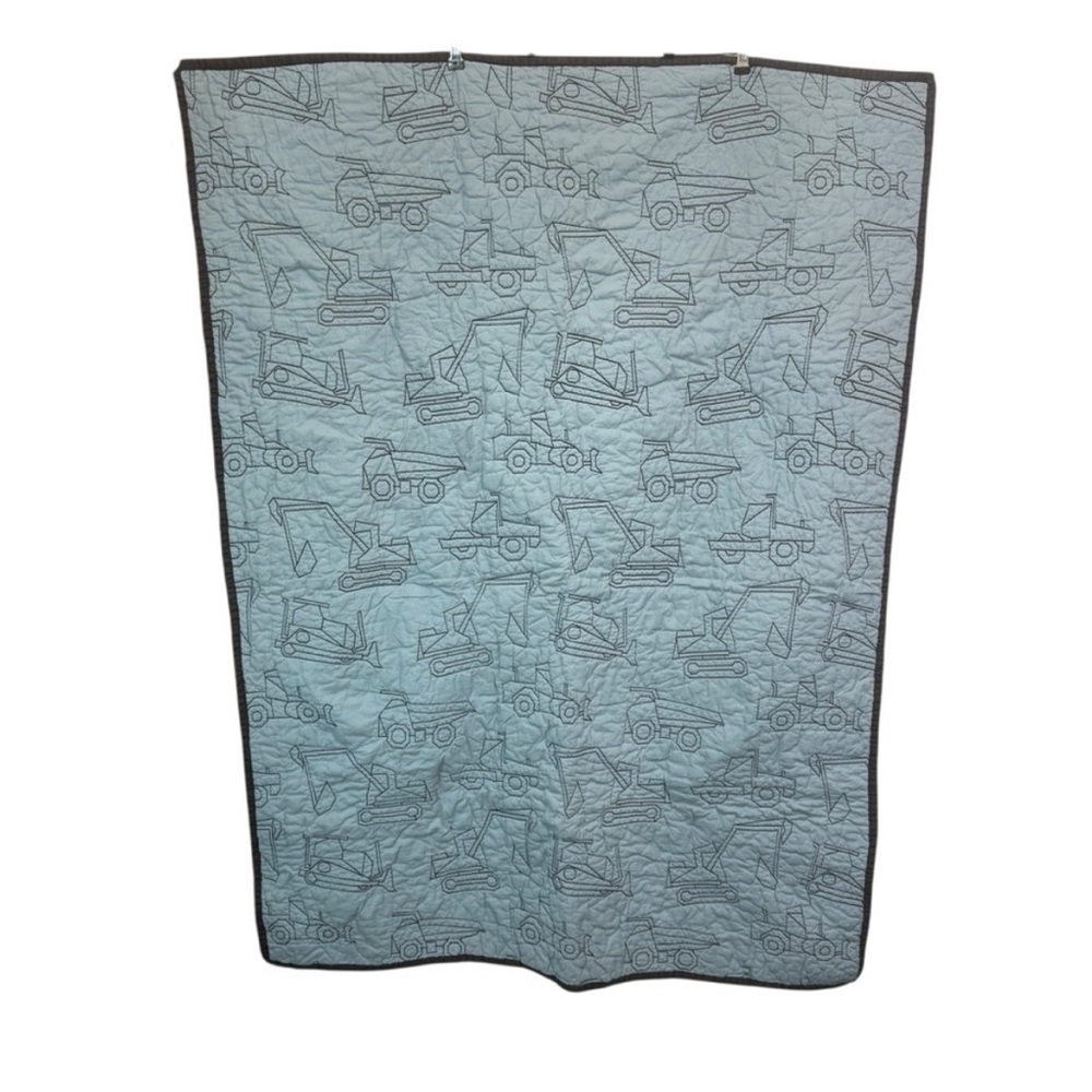 Pottery Barn Kids Construction Blanket crib sheet and pillowcases